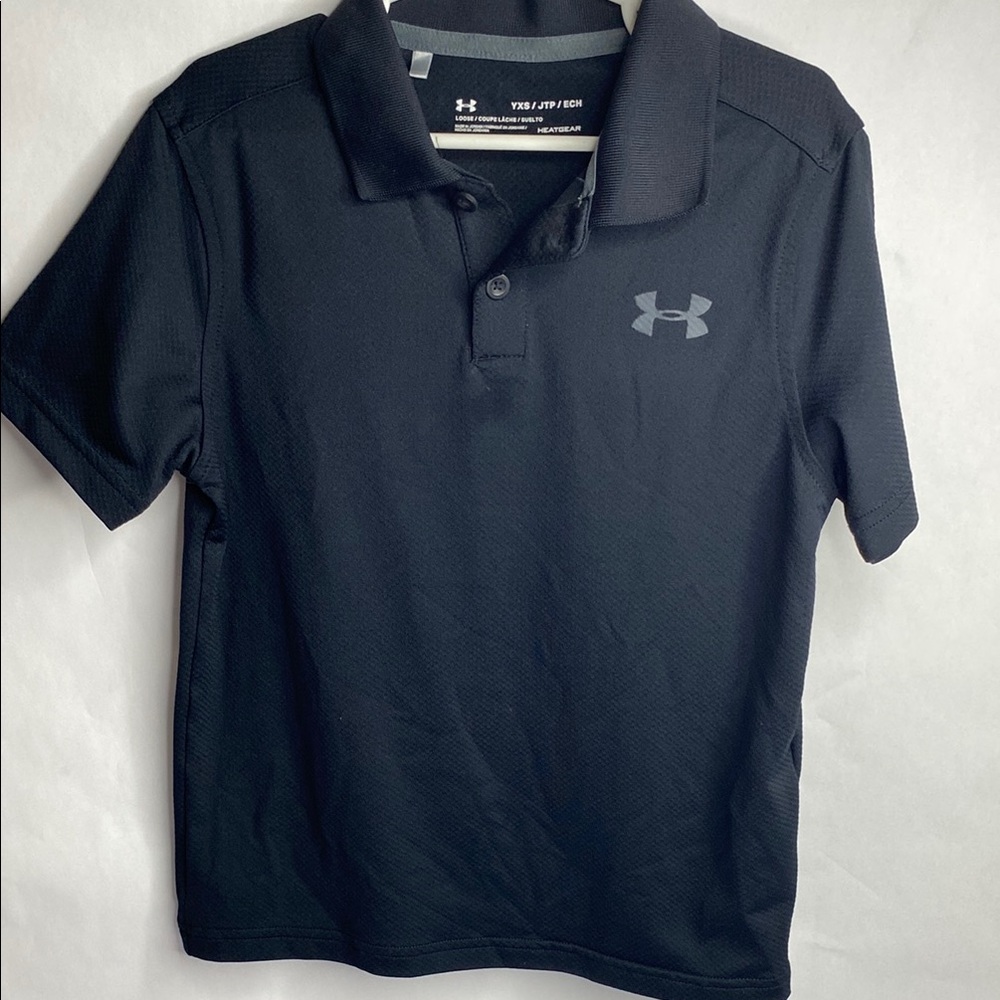 Under Armour Black Polo Loose fit YXS